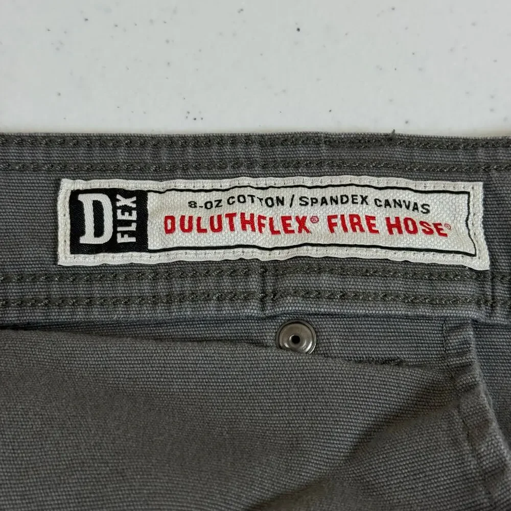 Duluth Trading Co Pants Mens 38x36 Act (38x33) Duluthflex Fire Hose Cargo Gray